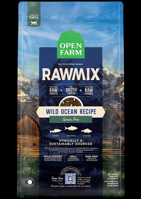 Open Farm Wild Ocean Grain-Free RawMix Cat Food  2.2lb - Poudre Pet and Feed Supply